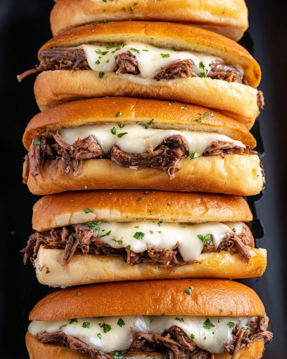 Slow Cooker French Dip Sandwich Recipe - Recipe Image — Slow Cooker French Dip Sandwich, French Dip Sandwich Recipe, Easy French Dip Sandwich, Juicy Beef Sandwich, Dipping Au Jus Sandwich