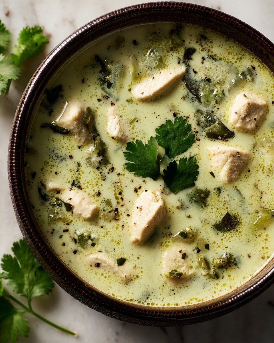 Mouthwatering Roasted Poblano Soup Recipe - Recipe Image — Mouthwatering Roasted Poblano Soup, roasted poblano soup recipe, smoky poblano soup, creamy poblano pepper soup, easy Mexican-inspired soup