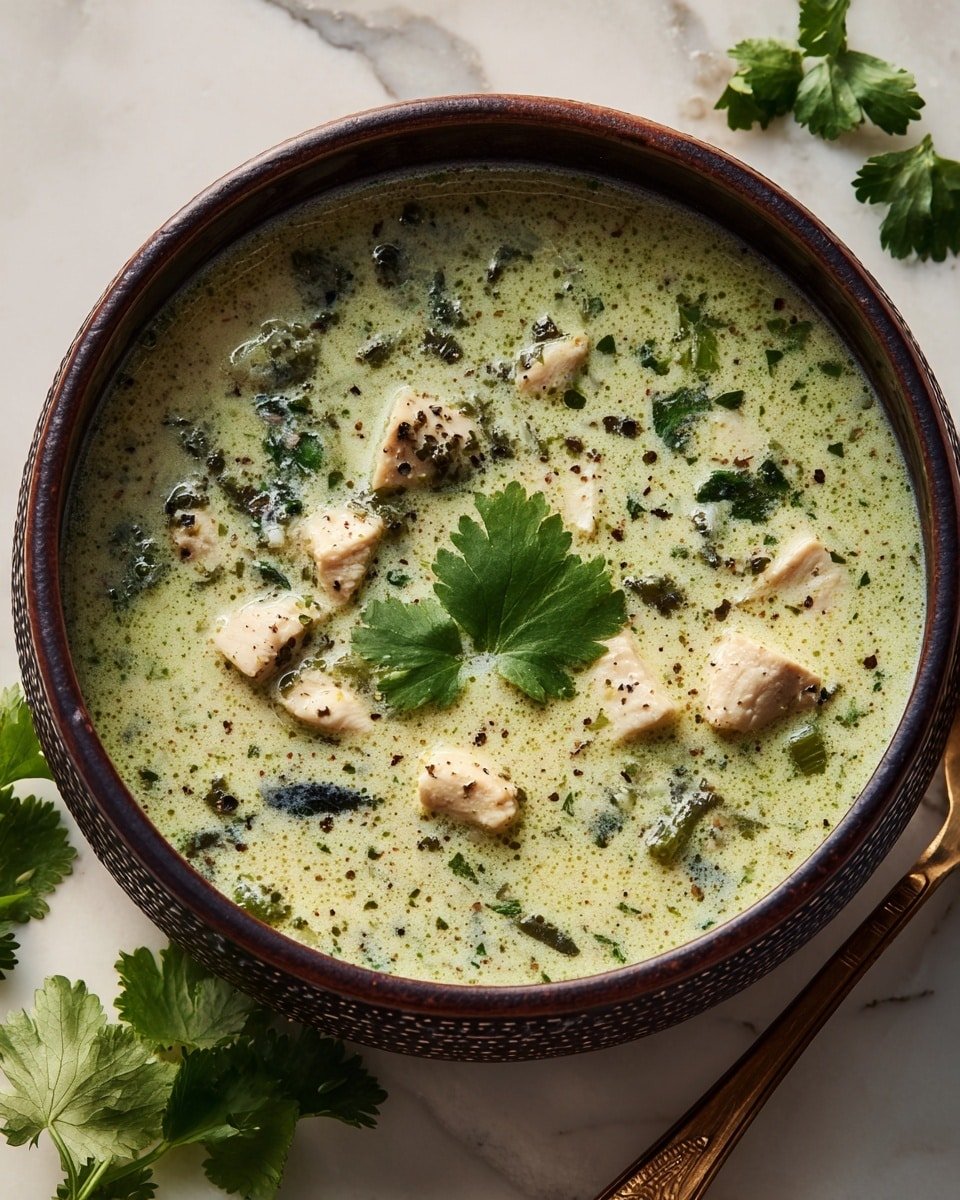 Mouthwatering Roasted Poblano Soup Recipe - Recipe Image — Mouthwatering Roasted Poblano Soup, roasted poblano soup recipe, smoky poblano soup, creamy poblano pepper soup, easy Mexican-inspired soup