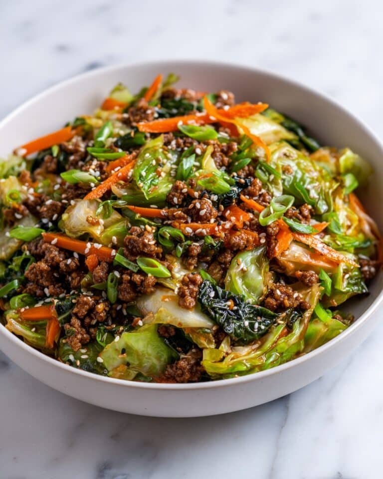 Chinese Ground Beef and Cabbage Stir Fry Recipe