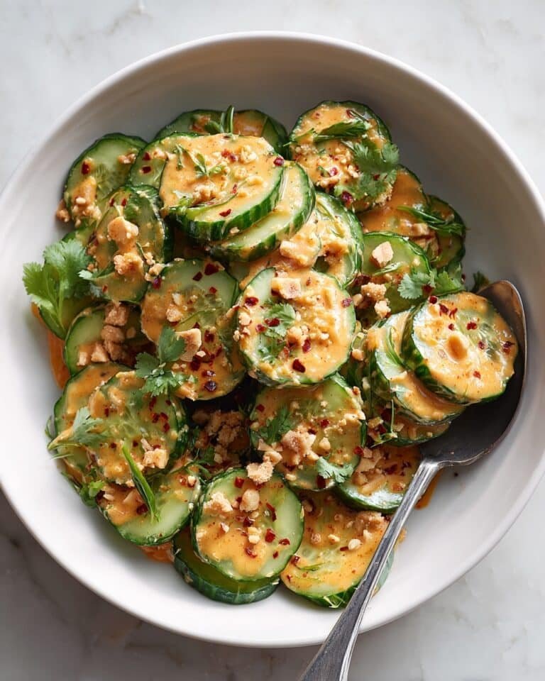 Cucumbers in Spicy Peanut Sauce Recipe