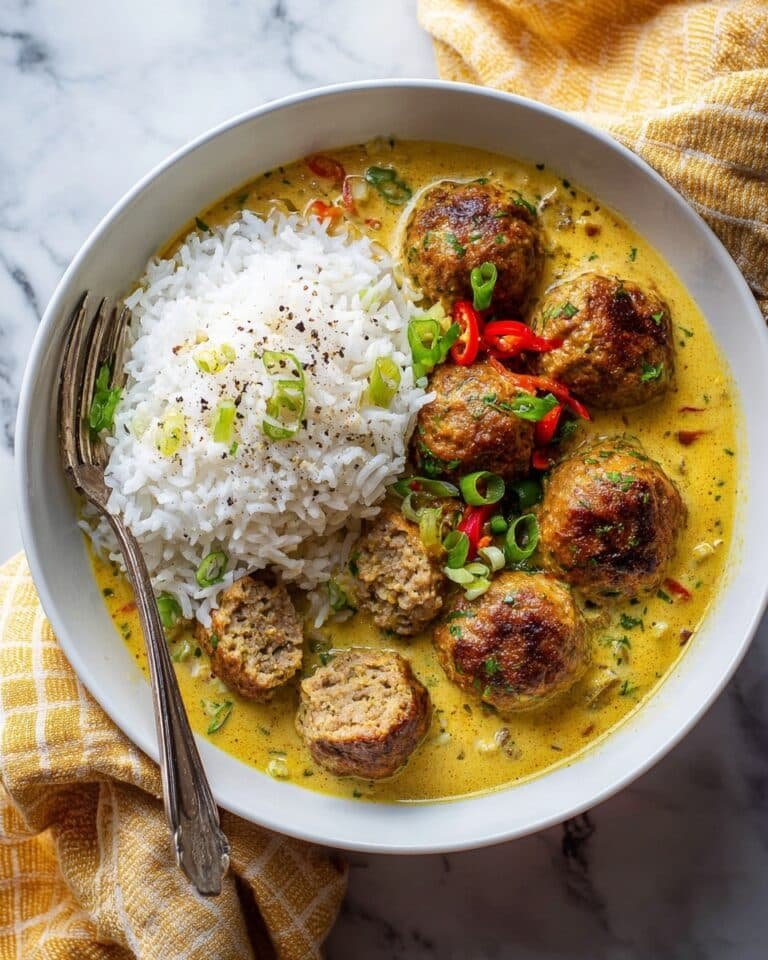 Jerk Pork Meatballs in Coconut Curry Sauce Recipe