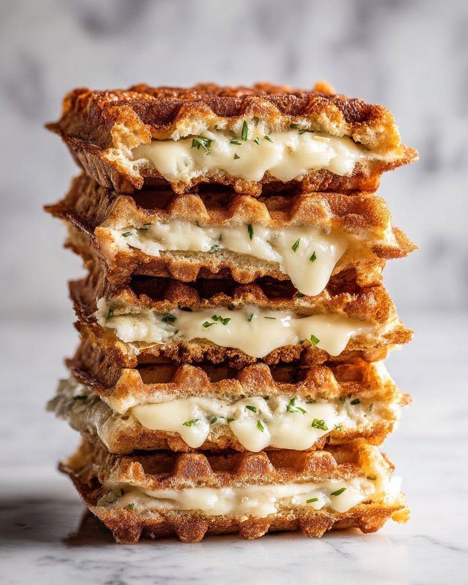 Grilled Cheese Chaffle Recipe - Recipe Image — Grilled Cheese Chaffle Recipe, cheesy chaffle sandwich, low-carb grilled cheese, crispy garlic chaffle, easy cheese chaffle ideas