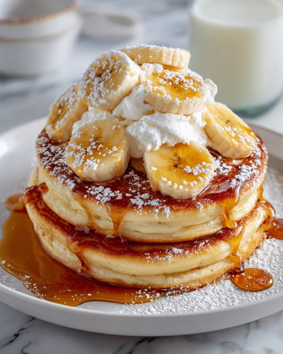 Sweet Coconut Cream Pancakes Recipe - Recipe Image — Sweet Coconut Cream Pancakes, coconut pancake recipe, tropical breakfast ideas, fluffy coconut pancakes, easy pancake breakfast