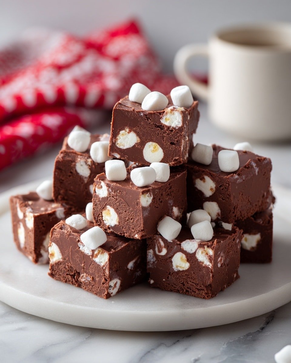 Hot Chocolate Fudge Recipe - Recipe Image — Hot Chocolate Fudge, hot chocolate fudge recipe, chocolate fudge dessert, cozy chocolate treat, easy chocolate fudge