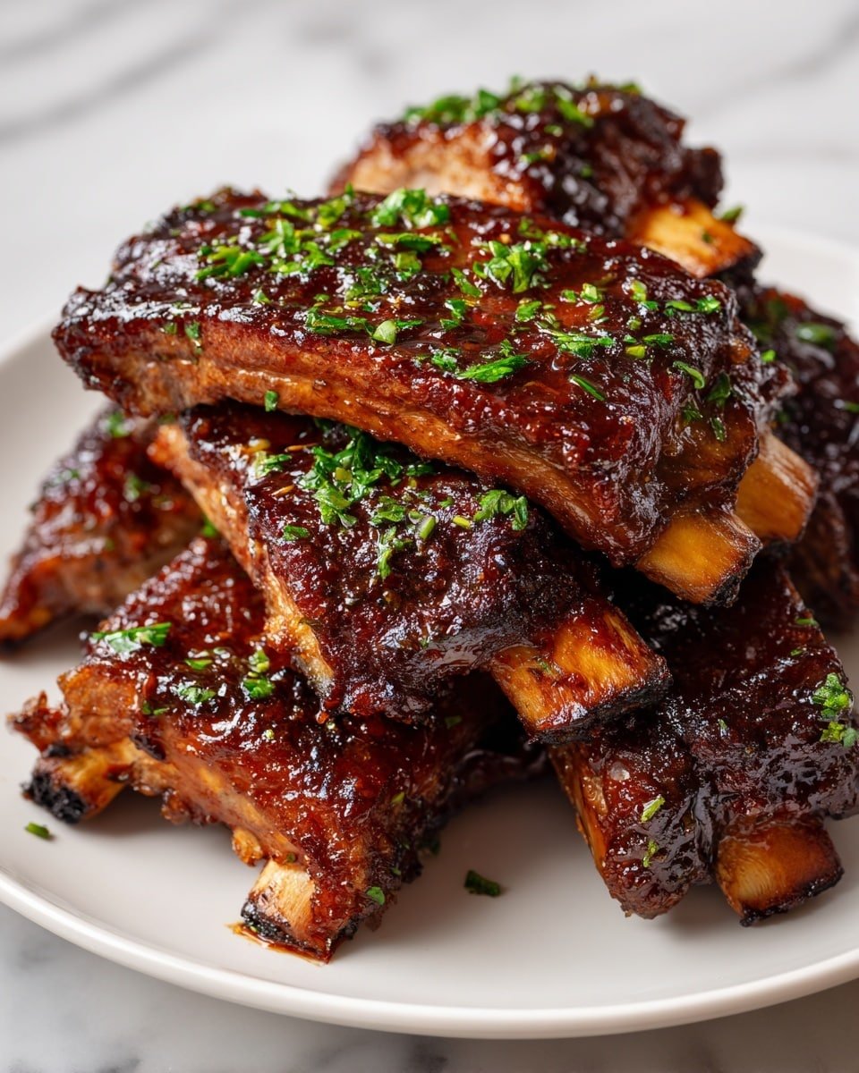 Caramelized Slow Roast Asian Beef Short Ribs Recipe - Recipe Image — Caramelized Slow Roast Asian Beef Short Ribs, Asian Beef Ribs Recipe, Slow Roasted Beef Short Ribs, Asian-inspired Beef Ribs, Juicy Beef Short Ribs