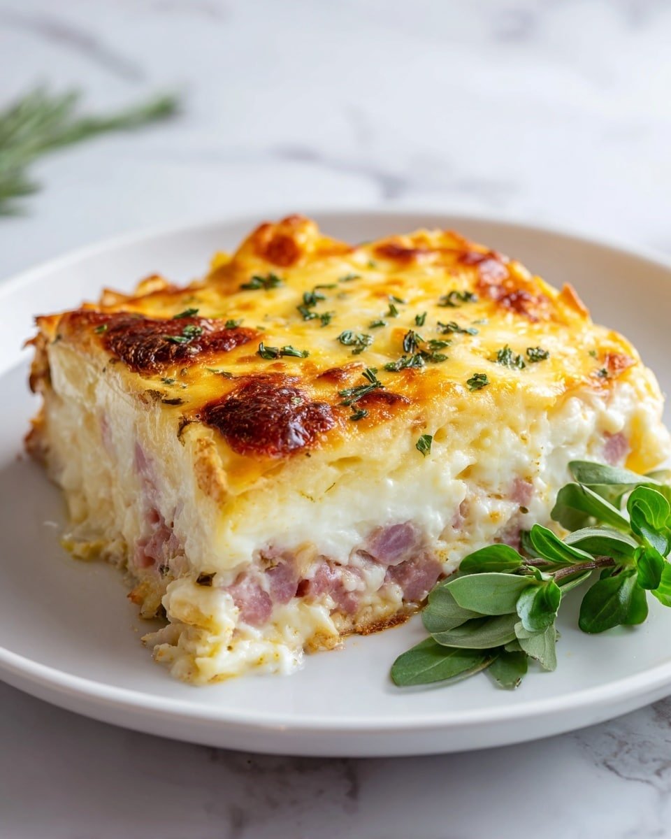 Croque Monsieur Pie: A Savory French Twist on Comfort Food Recipe - Recipe Image — Croque Monsieur Pie, savory French twist recipe, cheesy ham pie, French comfort food, gourmet quiche alternative