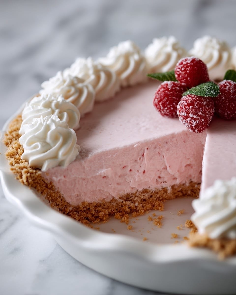 Cranberry Mousse Pie Recipe - Recipe Image — Cranberry Mousse Pie, Cranberry Mousse Pie recipe, festive cranberry dessert, creamy cranberry pie, tart cranberry mousse