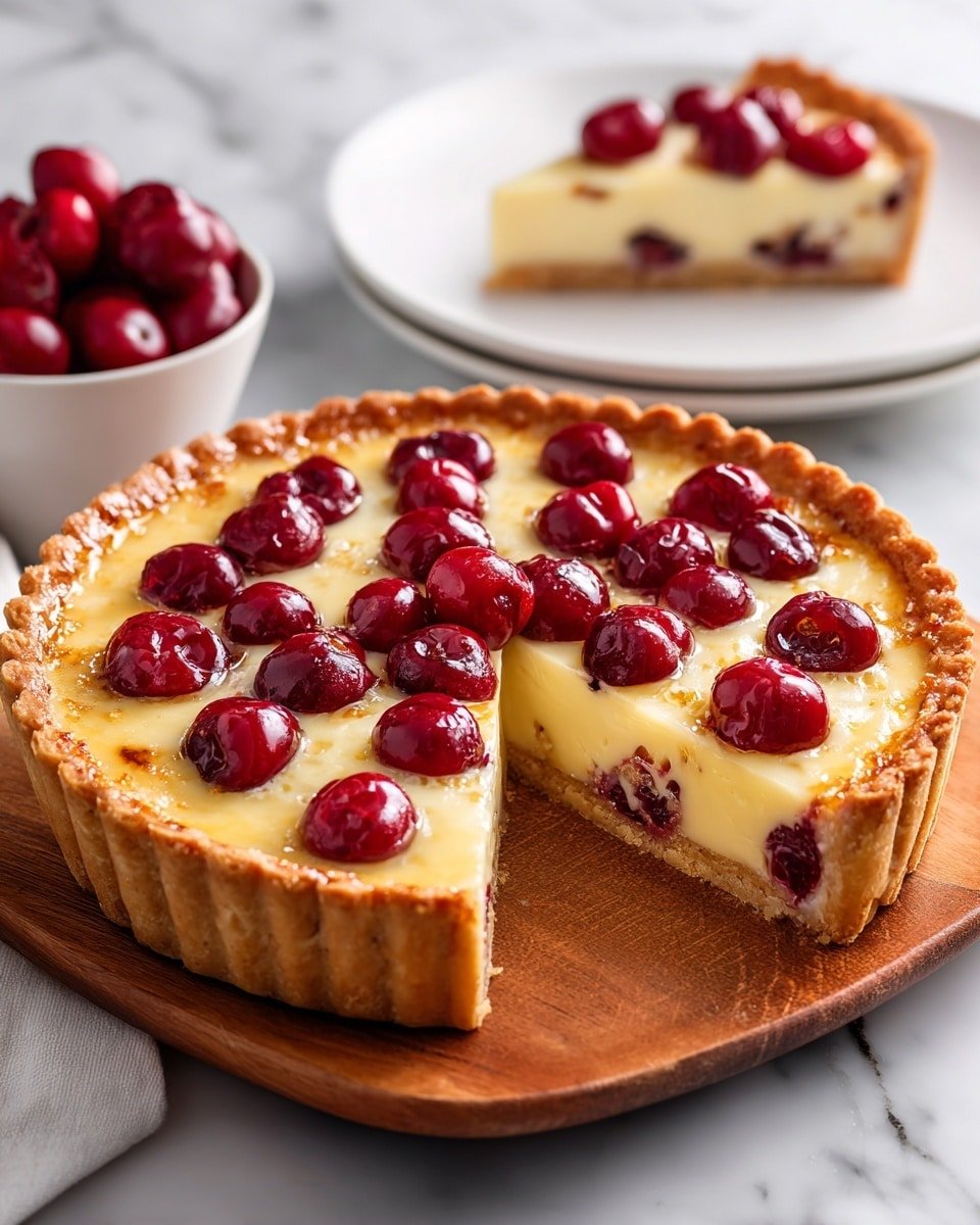 Cranberry Custard Pie Recipe - Recipe Image — Cranberry Custard Pie, Cranberry Custard Pie Recipe, Thanksgiving Cranberry Pie, Holiday Pie with Cranberries, Easy Cranberry Pie