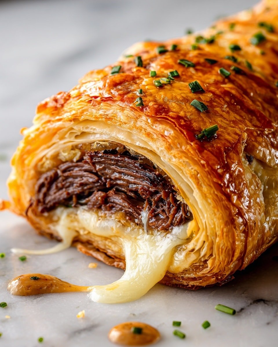 Mouthwatering Mozzarella Cheese Steak Stromboli Recipe - Recipe Image — Mozzarella Cheese Steak Stromboli, cheesy steak stromboli, easy stromboli recipe, hearty cheese steak dish, homemade stromboli idea