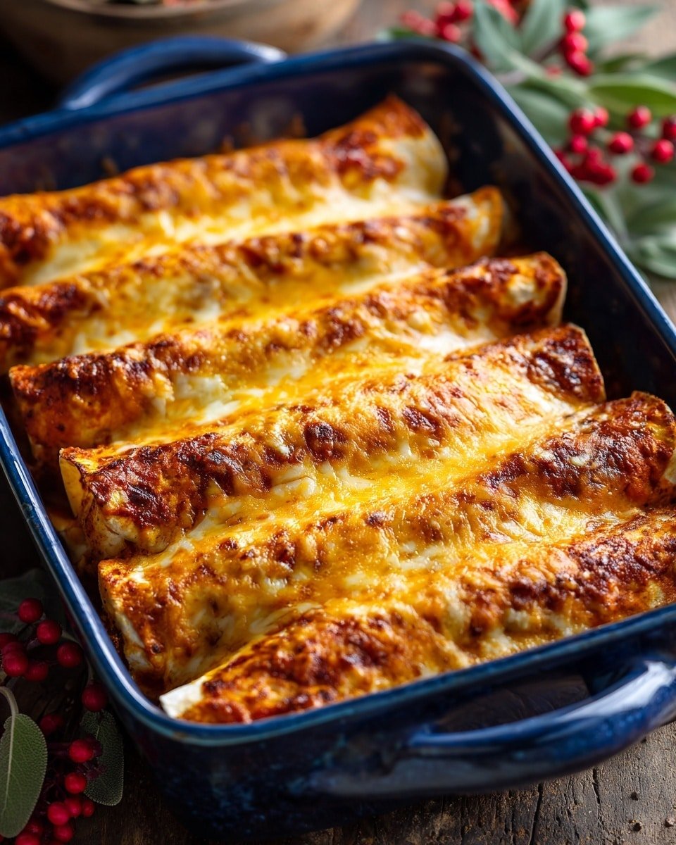 Thanksgiving Enchiladas Recipe - Recipe Image — Thanksgiving Enchiladas, Thanksgiving Leftovers Recipes, Holiday Leftover Ideas, Easy Thanksgiving Dinner, Cozy Enchiladas