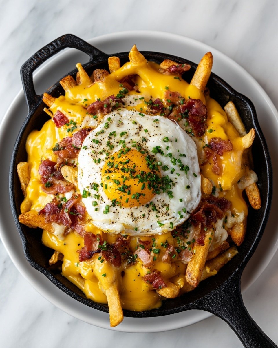 Breakfast Poutine with Hollandaise Sauce Recipe - Recipe Image — Breakfast Poutine with Hollandaise Sauce, breakfast poutine recipe, brunch ideas with hollandaise, comfort breakfast recipes, easy breakfast poutine