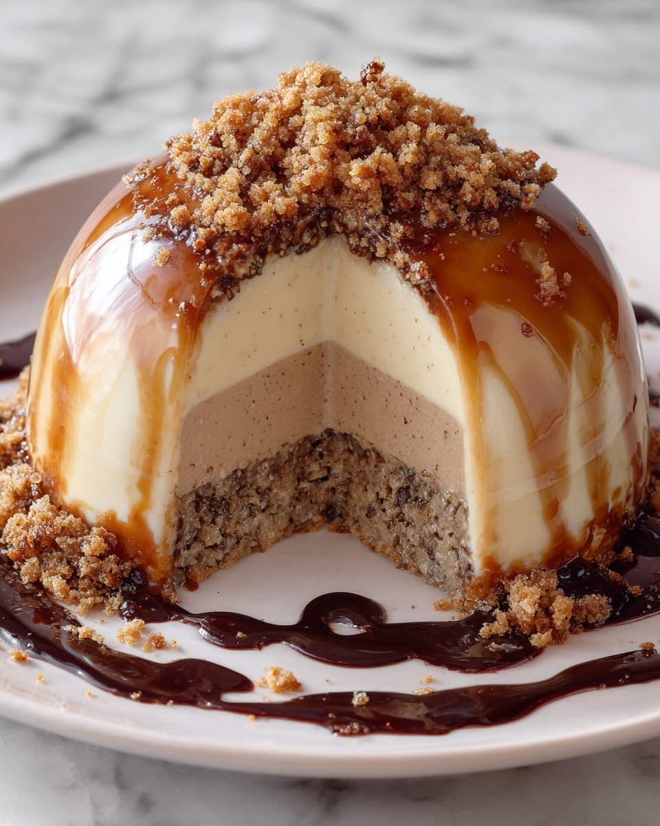 Gingerbread Latte Mousse Domes Recipe - Recipe Image — Gingerbread Latte Mousse Domes, gingerbread mousse dessert, holiday mousse recipes, festive holiday desserts, easy mousse dome recipe