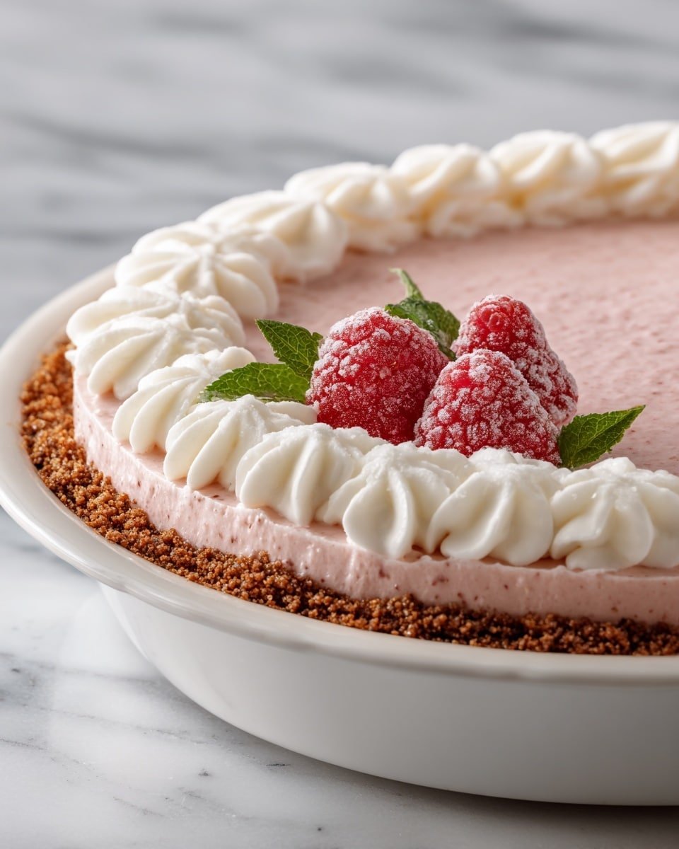 Cranberry Mousse Pie Recipe - Recipe Image — Cranberry Mousse Pie, Cranberry Mousse Pie recipe, festive cranberry dessert, creamy cranberry pie, tart cranberry mousse