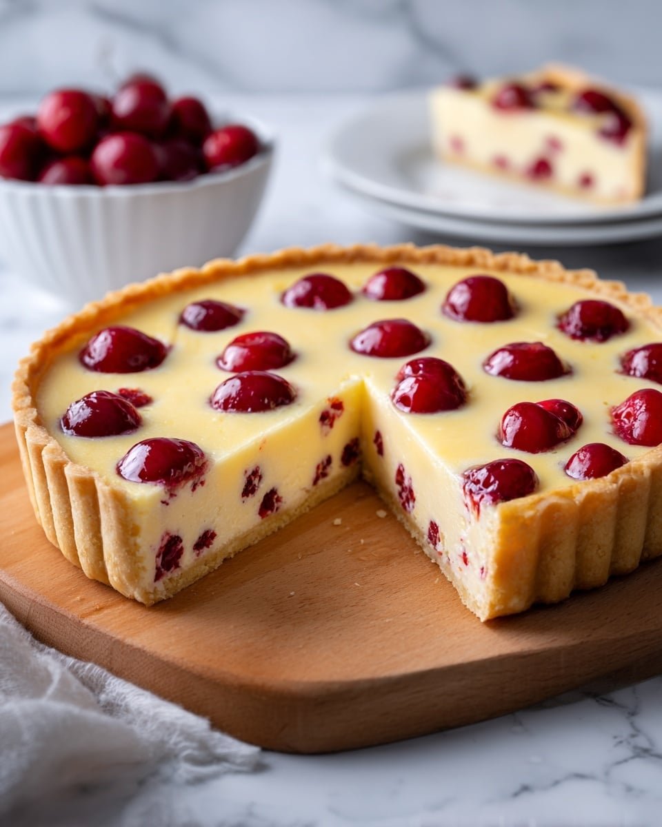Cranberry Custard Pie Recipe - Recipe Image — Cranberry Custard Pie, Cranberry Custard Pie Recipe, Thanksgiving Cranberry Pie, Holiday Pie with Cranberries, Easy Cranberry Pie