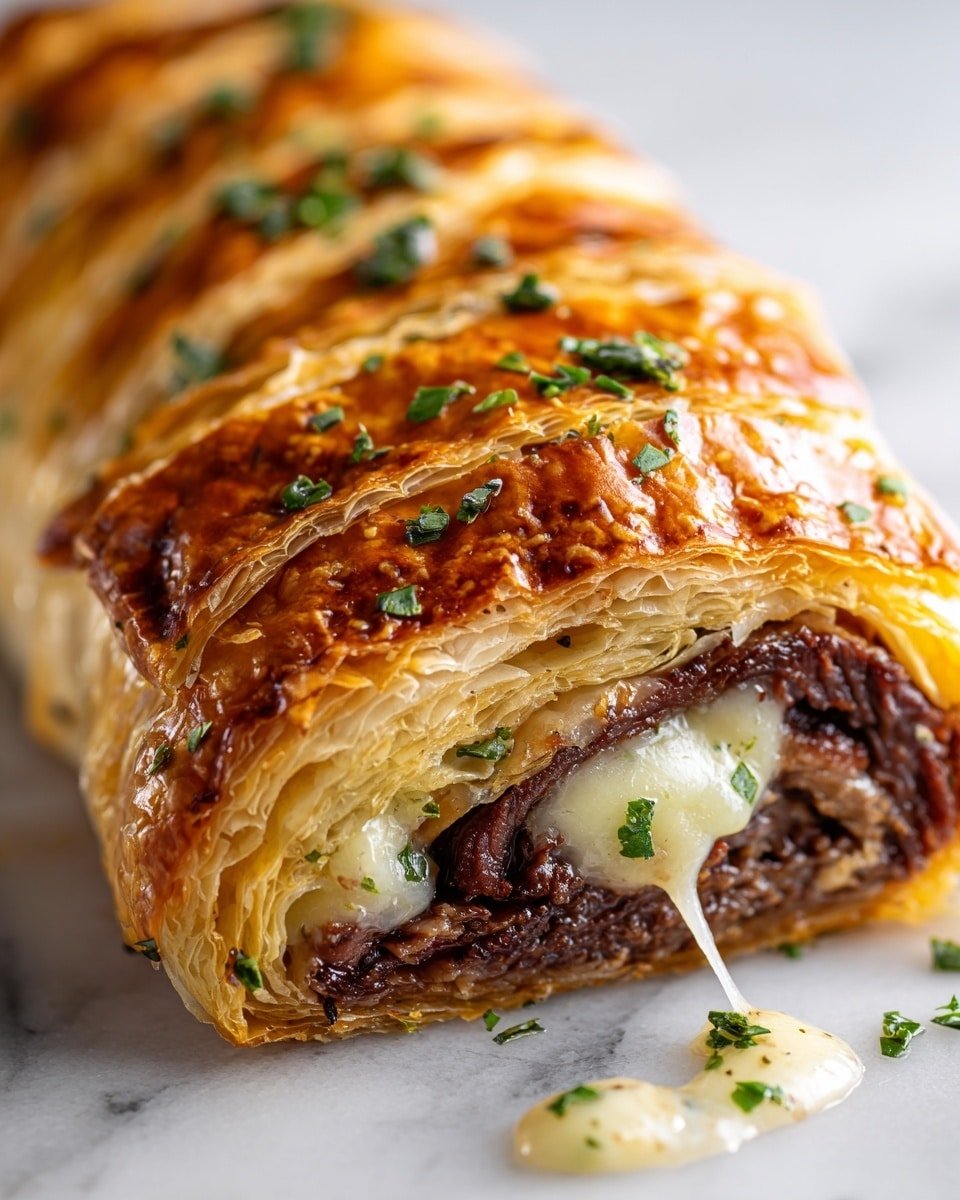 Mouthwatering Mozzarella Cheese Steak Stromboli Recipe - Recipe Image — Mozzarella Cheese Steak Stromboli, cheesy steak stromboli, easy stromboli recipe, hearty cheese steak dish, homemade stromboli idea