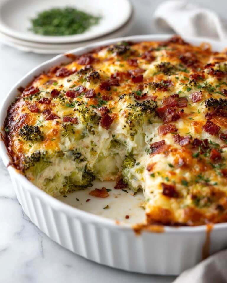 Loaded Cauliflower and Broccoli Cheese Casserole Recipe