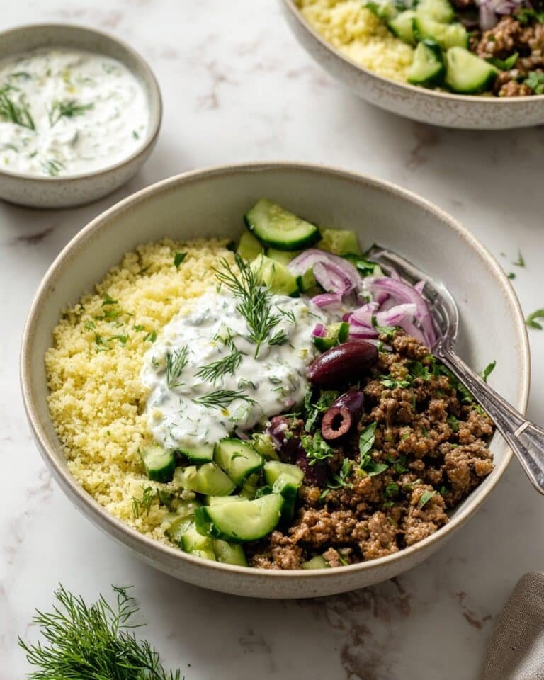 Healthy Greek Ground Chicken Bowls Recipe