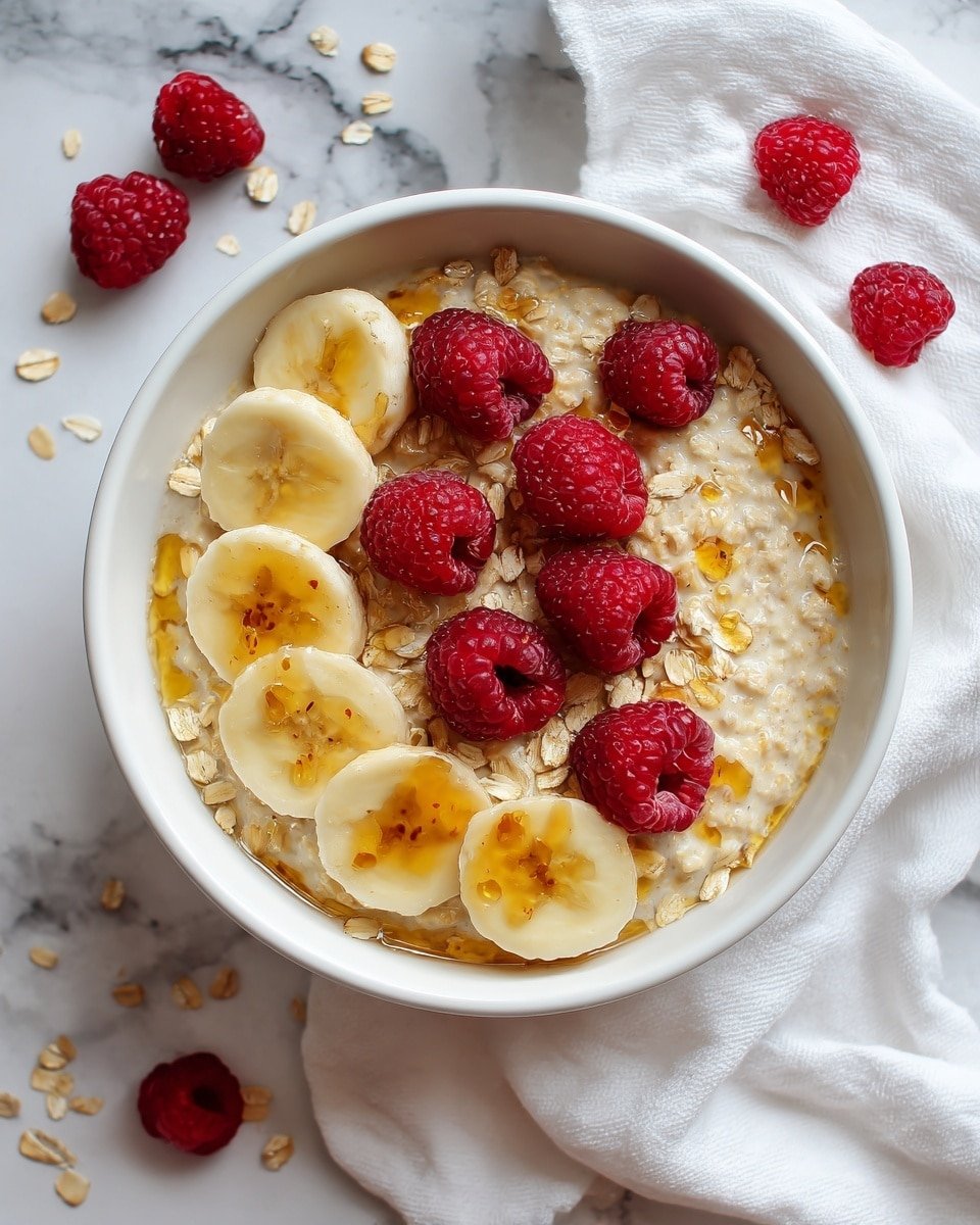 Creamy Custard Oatmeal with Fresh Berries and Nuts Recipe - Recipe Image — Creamy Custard Oatmeal with Fresh Berries and Nuts, healthy breakfast recipes, easy oats with custard, quick morning oatmeal, berry nut breakfast ideas