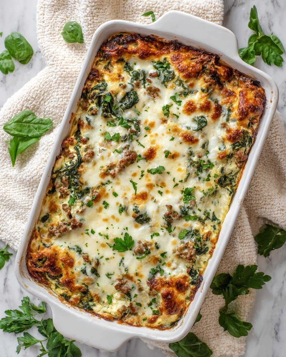Keto Ground Turkey and Spinach Casserole Recipe - Recipe Image — Keto Ground Turkey and Spinach Casserole, low-carb turkey spinach bake, keto ground turkey recipes, healthy turkey casserole, spinach and turkey keto dish