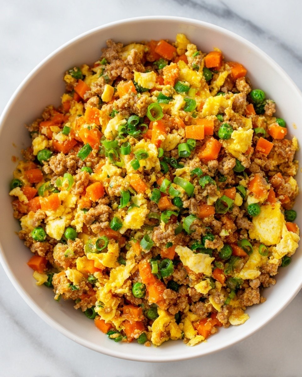 Keto Beef and Cauliflower Fried Rice Recipe - Recipe Image — Keto Beef and Cauliflower Fried Rice, low carb cauliflower fried rice, keto beef stir-fry, healthy cauliflower rice dishes, easy keto dinner recipes