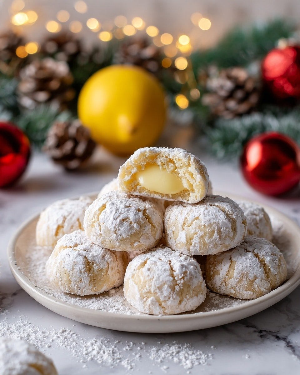 Lemon Cream Snowball Cookies – Melt-in-Your-Mouth Holiday Magic Recipe - Recipe Image — Lemon Cream Snowball Cookies, holiday melt-in-your-mouth cookies, citrus snowball cookies, buttery snowball cookies with lemon, festive holiday cookie recipes