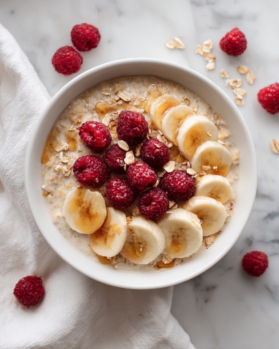 Creamy Custard Oatmeal with Fresh Berries and Nuts Recipe - Recipe Image — Creamy Custard Oatmeal with Fresh Berries and Nuts, healthy breakfast recipes, easy oats with custard, quick morning oatmeal, berry nut breakfast ideas