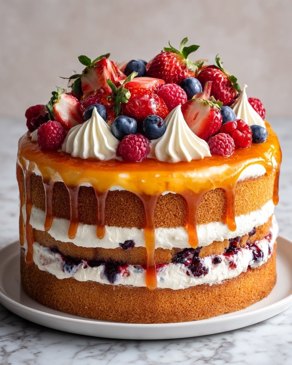 Heaven on Earth Cake: A Dreamy No-Bake Delight Recipe - Recipe Image — Heaven on Earth Cake, no-bake dessert recipes, layered berry pudding cake, easy summer desserts, fresh fruit dessert ideas