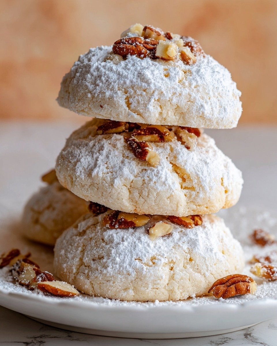 Buttery Pecan Snowball Cookies Recipe - Recipe Image — Buttery Pecan Snowball Cookies, Christmas cookie recipes, easy holiday cookies, nutty buttery cookies, snowball cookie recipe