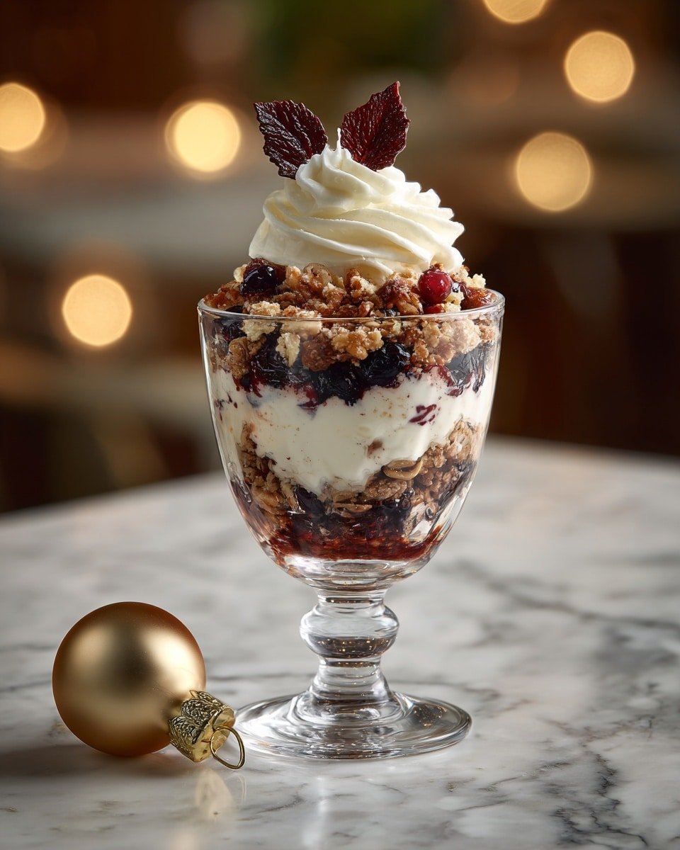 Black Forest Trifle for Christmas Recipe - Recipe Image — Black Forest Trifle for Christmas, Black Forest Trifle, Christmas dessert recipes, festive trifle ideas, holiday layered desserts