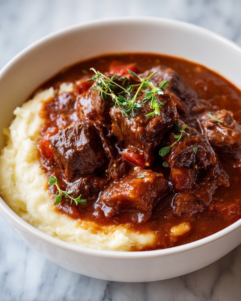 Slow Cooker Beef Manhattan Recipe - Recipe Image — Slow Cooker Beef Manhattan, hearty beef stew with slow cooker, comforting beef recipes, easy slow cooker dinner ideas, family-friendly beef dishes