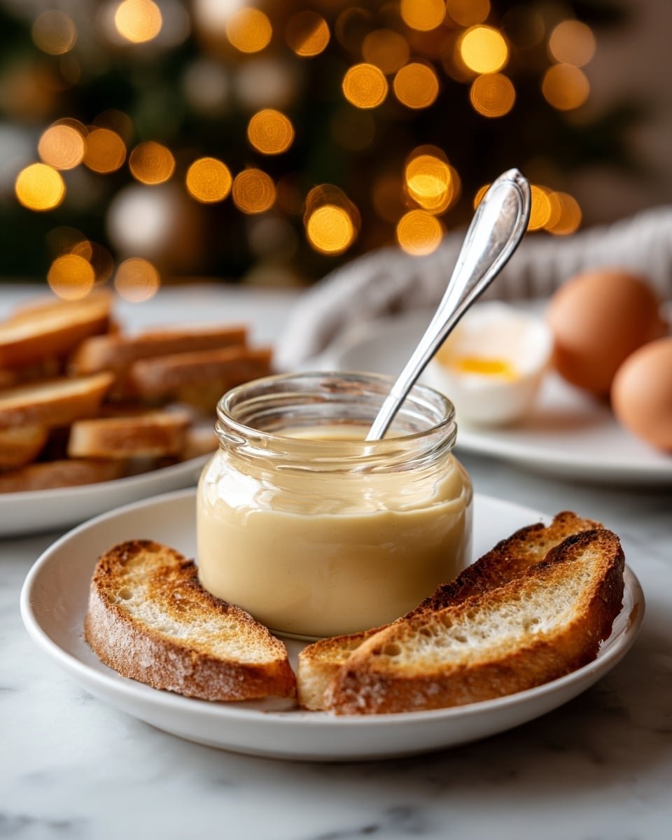 Creamy Eggnog Jam Recipe - Recipe Image — Creamy Eggnog Jam, Eggnog Jam Recipe, Holiday Fruit Spreads, Festive Jam Ideas, Eggnog Preserve
