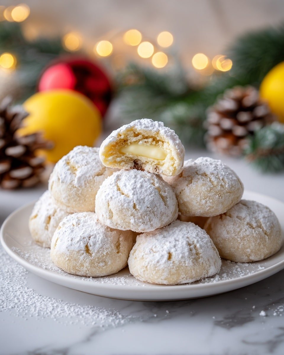Lemon Cream Snowball Cookies – Melt-in-Your-Mouth Holiday Magic Recipe - Recipe Image — Lemon Cream Snowball Cookies, holiday melt-in-your-mouth cookies, citrus snowball cookies, buttery snowball cookies with lemon, festive holiday cookie recipes
