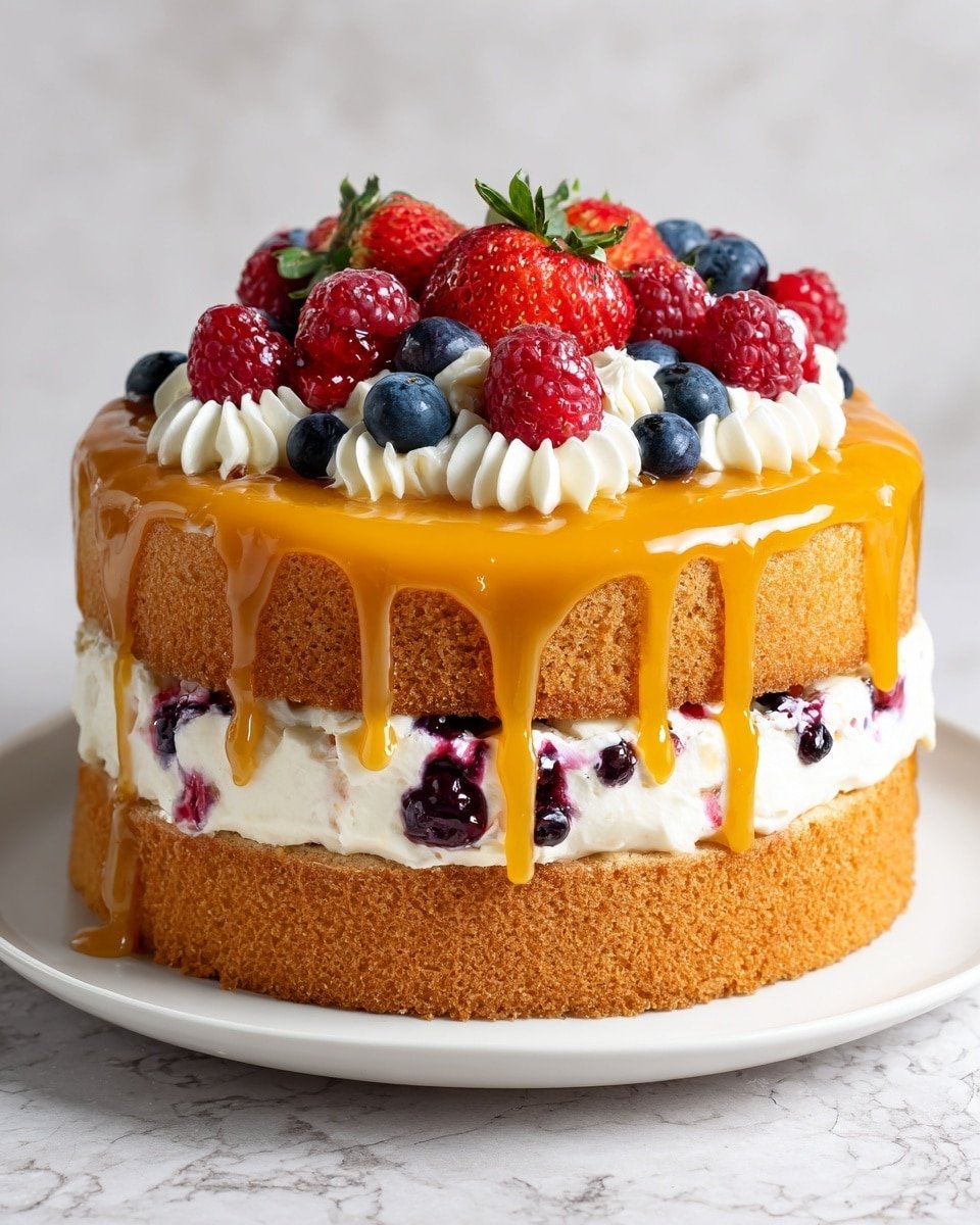 Heaven on Earth Cake: A Dreamy No-Bake Delight Recipe - Recipe Image — Heaven on Earth Cake, no-bake dessert recipes, layered berry pudding cake, easy summer desserts, fresh fruit dessert ideas