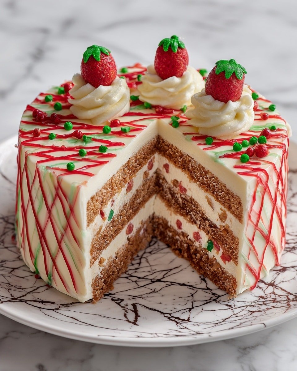 Creamy Little Debbie Christmas Tree Cheesecake Recipe - Recipe Image — Creamy Little Debbie Christmas Tree Cheesecake, Christmas Tree Cake dessert, festive cheesecake recipe, holiday dessert ideas, easy Christmas cheesecake
