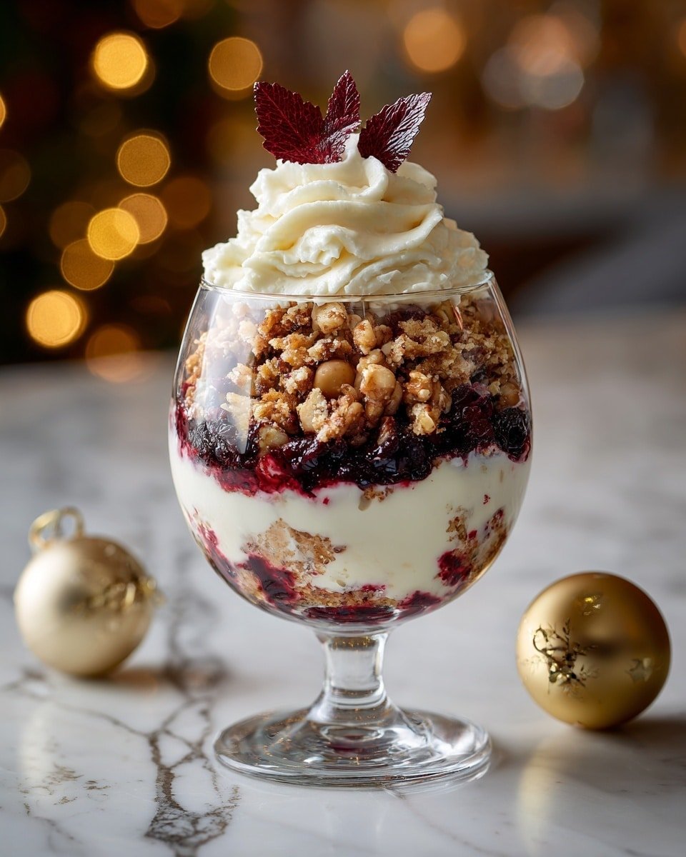 Black Forest Trifle for Christmas Recipe - Recipe Image — Black Forest Trifle for Christmas, Black Forest Trifle, Christmas dessert recipes, festive trifle ideas, holiday layered desserts