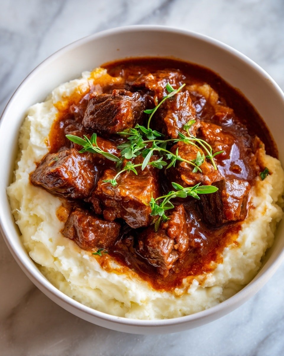 Slow Cooker Beef Manhattan Recipe - Recipe Image — Slow Cooker Beef Manhattan, hearty beef stew with slow cooker, comforting beef recipes, easy slow cooker dinner ideas, family-friendly beef dishes