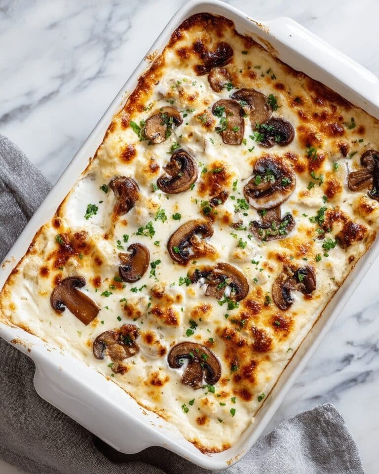Keto Garlic Mushroom Chicken Casserole Recipe