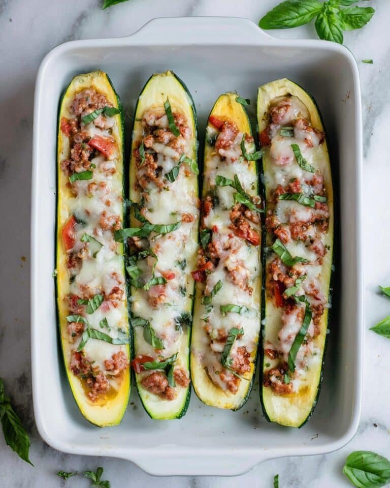 Keto Beef Zucchini Boats Recipe