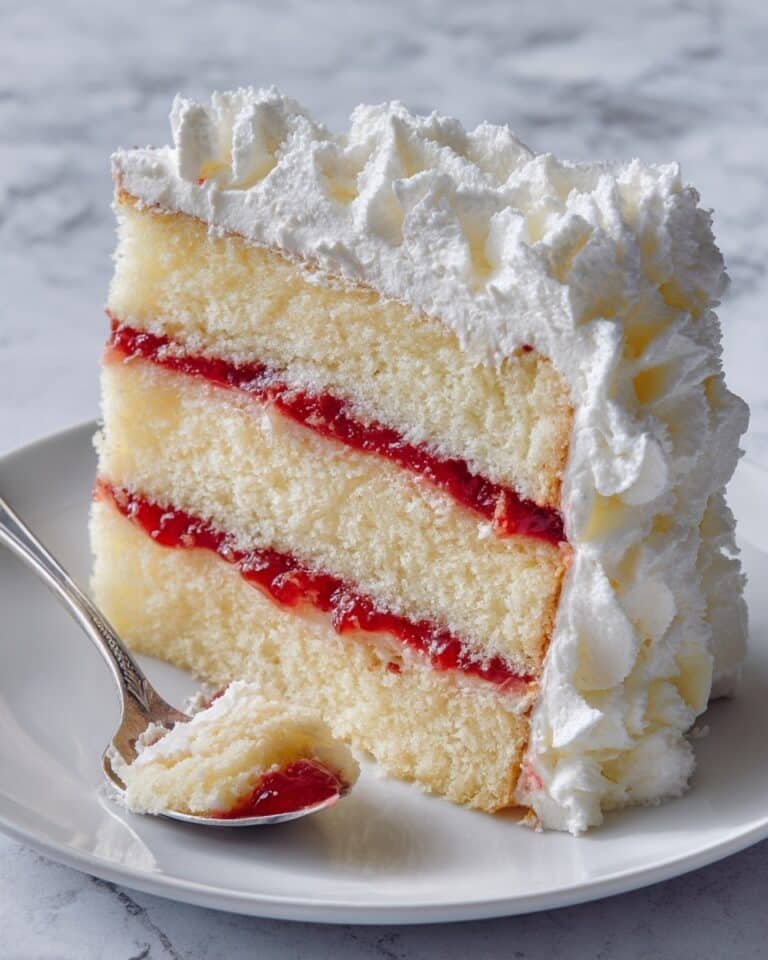Homemade Raspberry and Cream Angel Food Cake Recipe