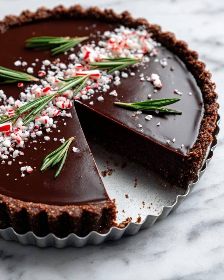 Dark Chocolate Peppermint Mousse Tart Recipe