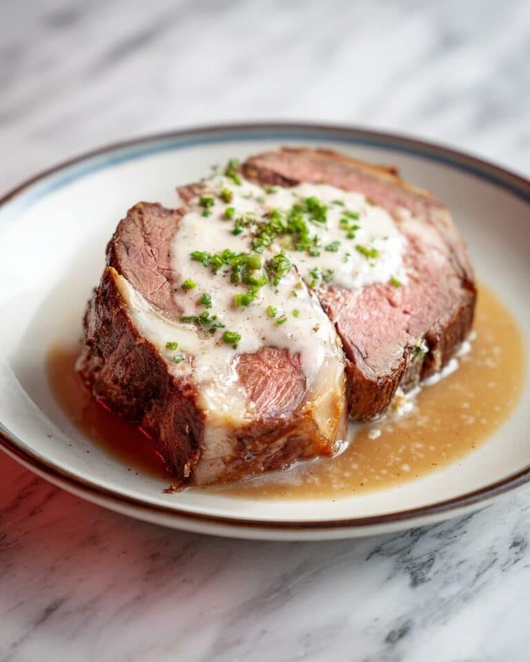 Classic Christmas Prime Rib with Rich Au Jus and Horseradish Sauce Recipe