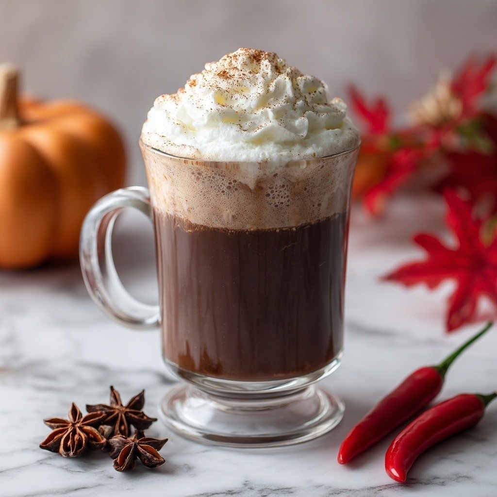 Mexican Hot Chocolate with Cinnamon and Chili Recipe - Recipe Image — Mexican Hot Chocolate with Cinnamon and Chili, Mexican hot chocolate, spicy hot chocolate recipe, cinnamon chili hot chocolate, comforting hot drinks