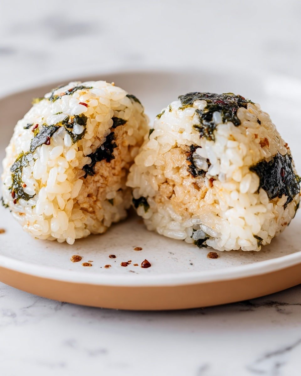 Easy Tuna Rice Balls Recipe - Recipe Image — Easy Tuna Rice Balls, Tuna Onigiri, Japanese Rice Balls, Savory Tuna Snacks, Quick Tuna Rice Bites
