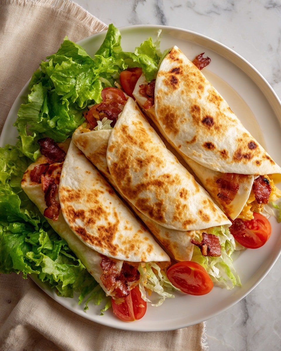 Gourmet BLT Wraps with Secret Sauce Recipe - Recipe Image — Gourmet BLT Wraps with Secret Sauce, BLT wrap recipe, flavorful BLT wraps, easy gourmet sandwiches, bacon and tomato wraps