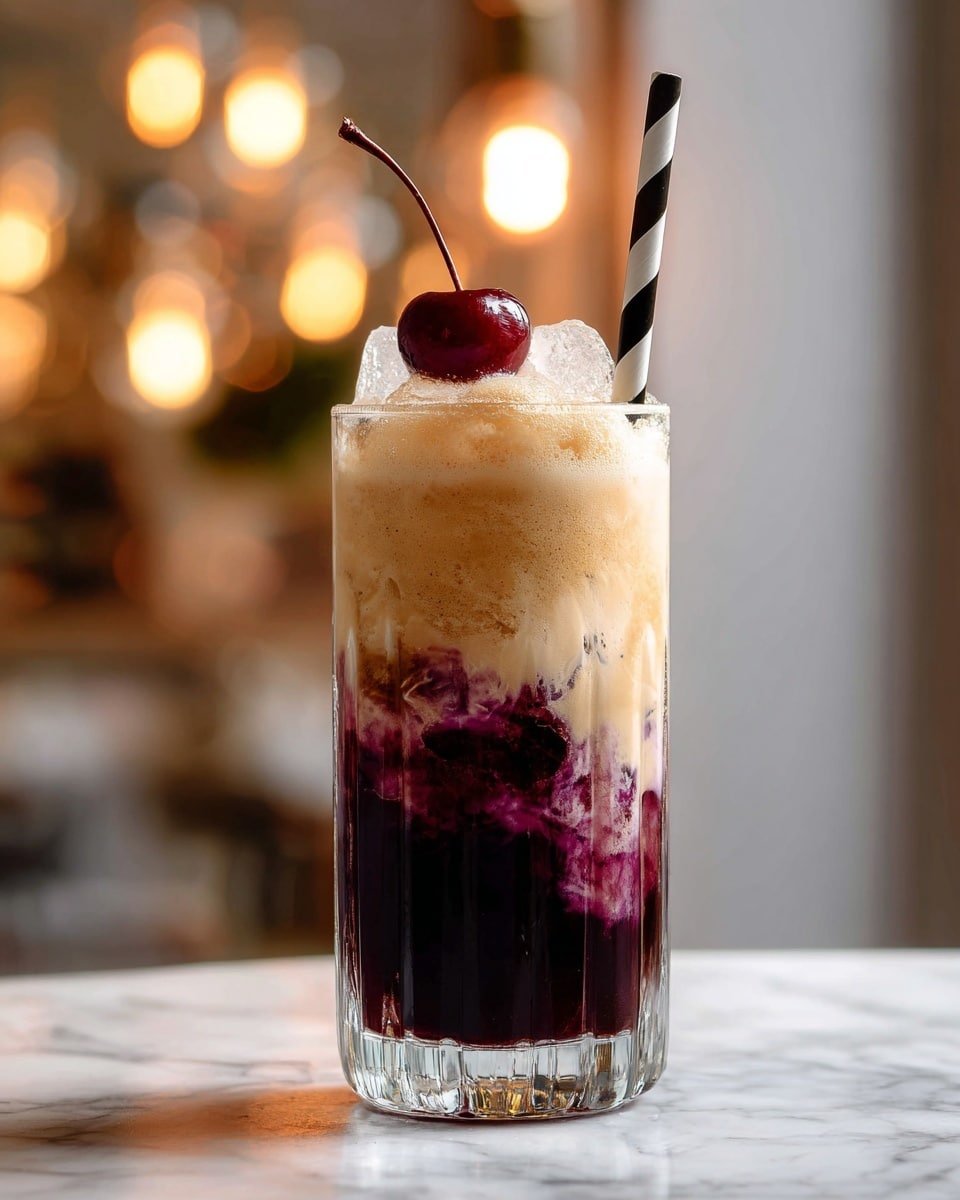 Midnight Malibu Dirty Soda Recipe - Recipe Image — Midnight Malibu Dirty Soda, tropical soda recipes, easy cocktail drinks, blackberry coconut drink, fun summer soda