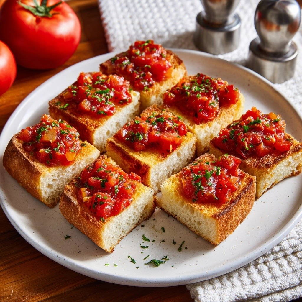 Spanish Pan con Tomate Recipe - Recipe Image — Spanish Pan con Tomate, Pan con Tomate recipe, Spanish tomato bread, easy Spanish tapas, rustic Spanish appetizer