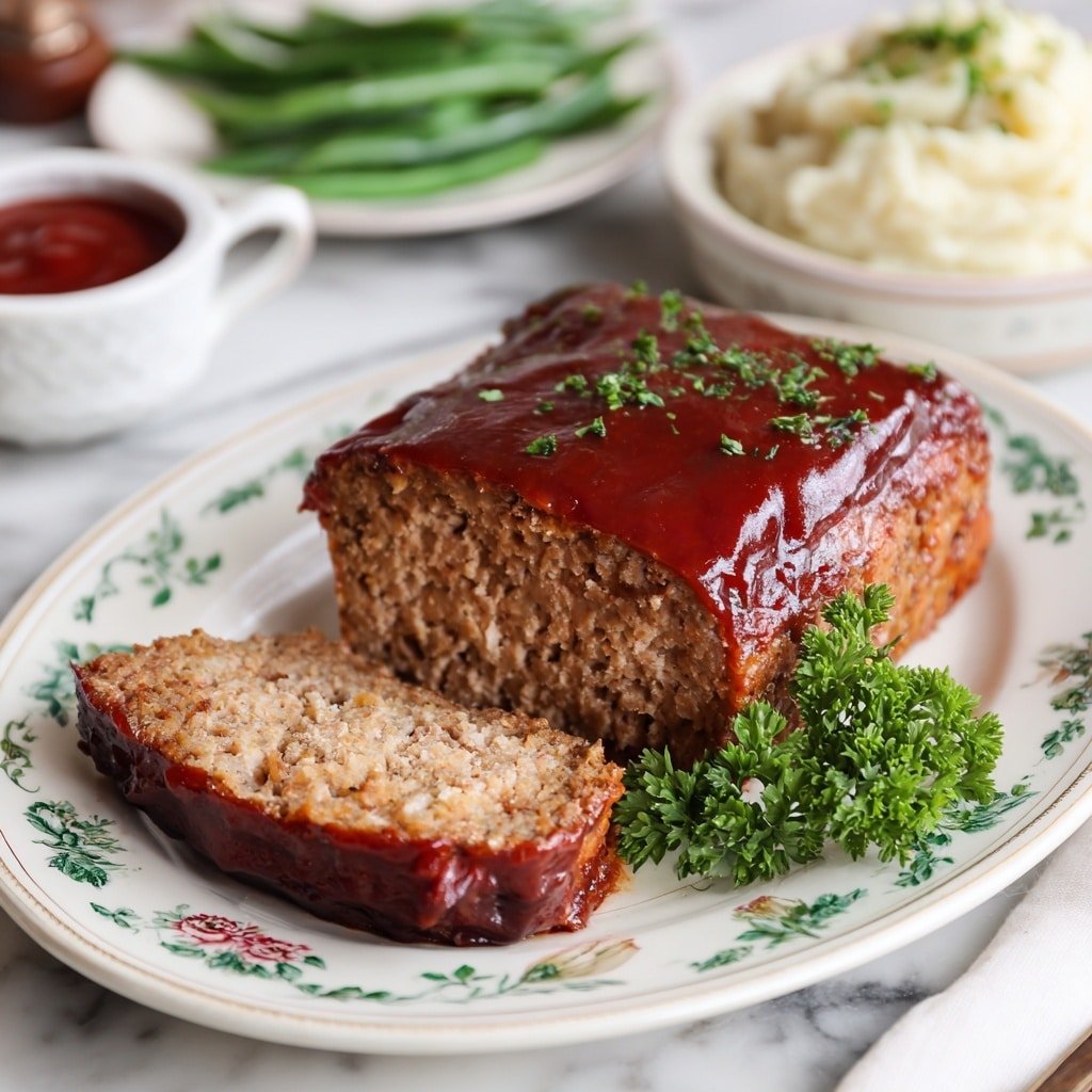 Old-Fashioned Meatloaf Recipe - Recipe Image — Old-Fashioned Meatloaf, classic meatloaf recipe, homemade meatloaf, comfort food dinner, how to make perfect meatloaf