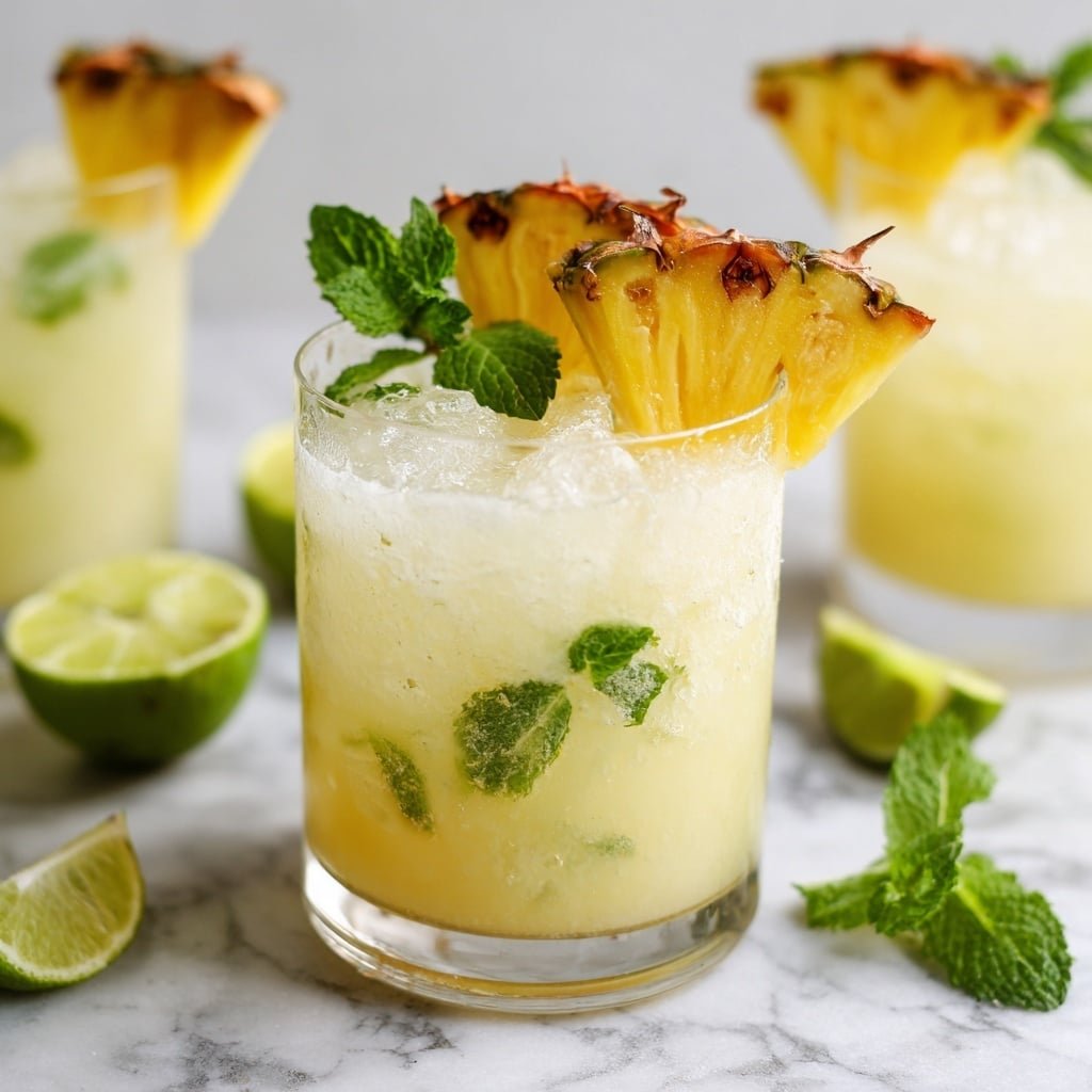 Pineapple Coconut Spritzer Recipe - Recipe Image — Pineapple Coconut Spritzer, tropical drink recipes, refreshing summer beverages, easiest cocktail ideas, fruit fizzy drinks