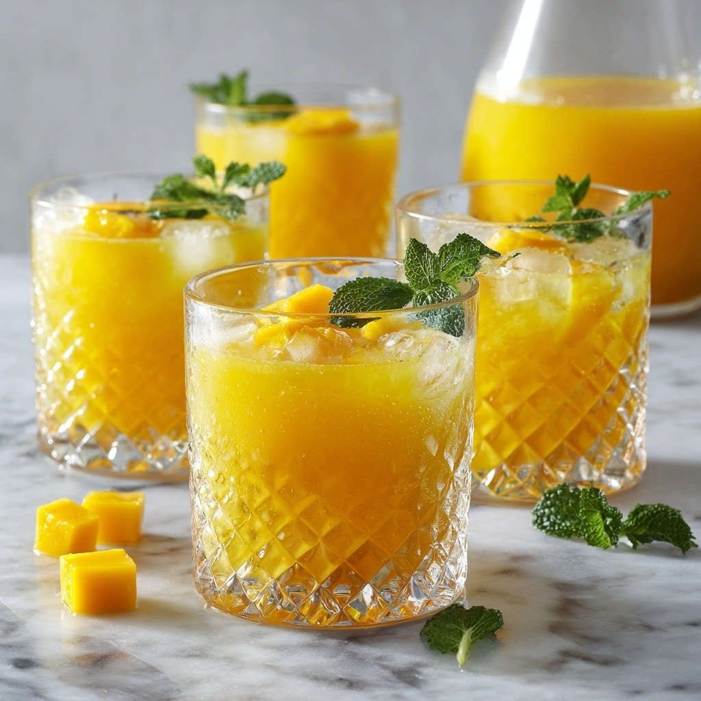Tropical Mango Pineapple Punch Recipe - Recipe Image — Tropical Mango Pineapple Punch, tropical fruit punch recipe, easy tropical drinks, summer punch ideas, refreshing fruit punch